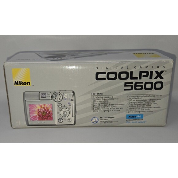 Nikon Coolpix 5600 5.1MP Digital Camera 3x Optic E5600 Original Box Manual Case - Picture 6 of 16